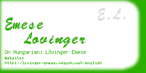 emese lovinger business card
